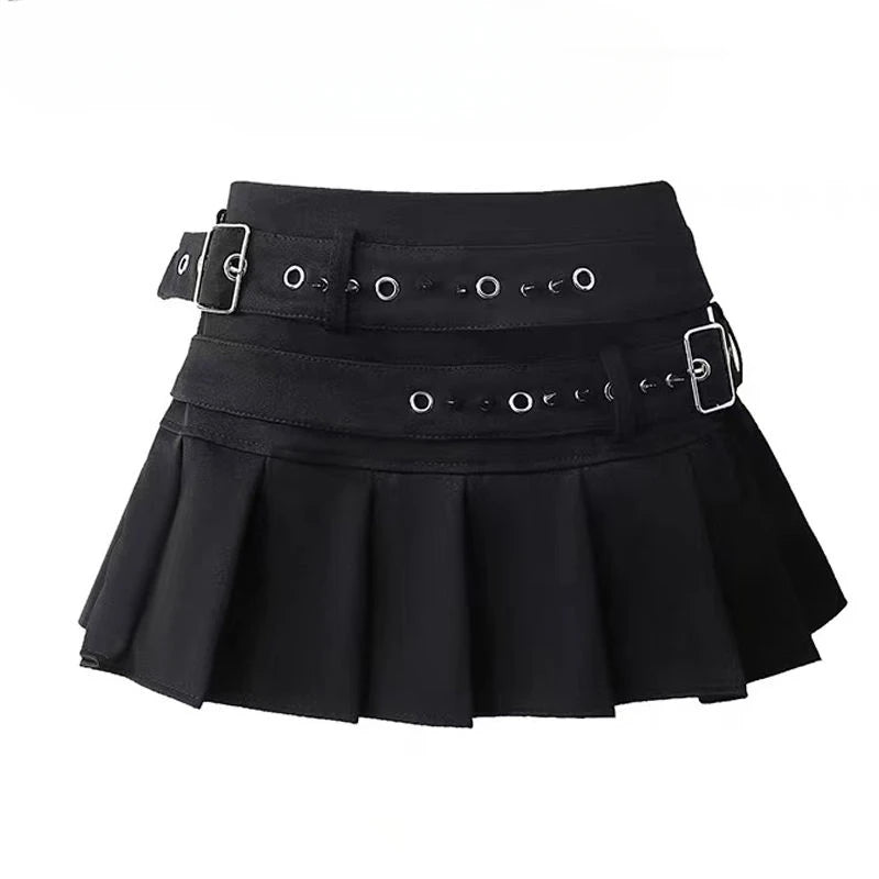 Buckle Up Pleated Edgy Mini KK-1 Shoptery