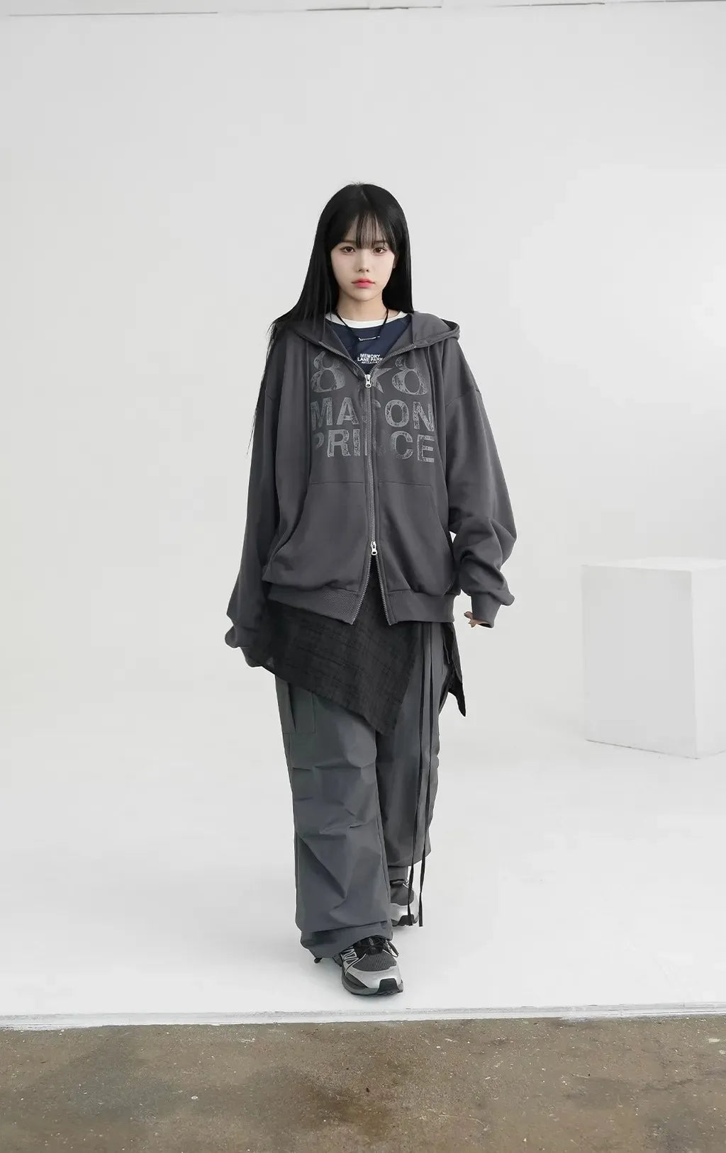 Midnight Print Core Alt Edgy Hoodie Shoptery