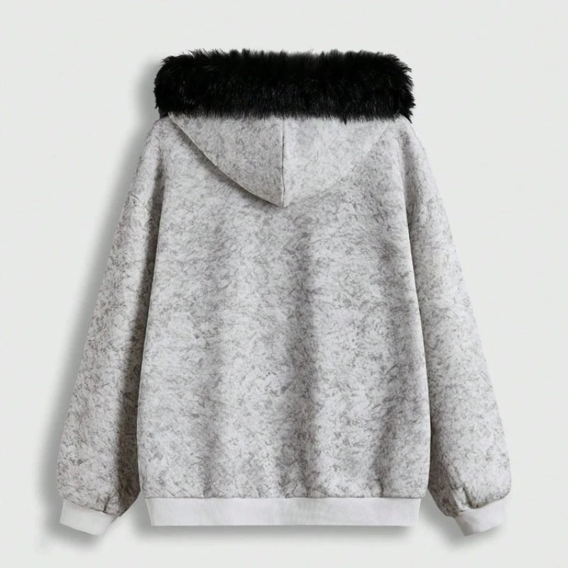 Fallen Grace Cross Zip Hoodie Shoptery