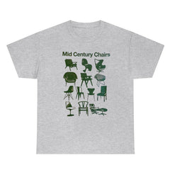 Retro Chair Collector T-Shirt GRAY Shoptery