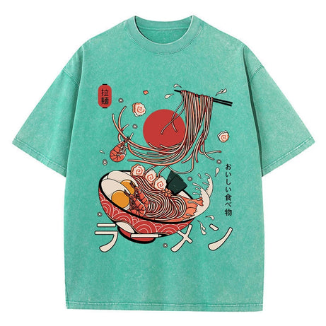 Tokyo Noodles Kawaii T-Shirt Green Shoptery