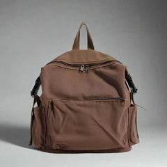 Dusty Plum Canvas Retro Backpack Chocolate Shoptery