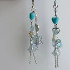 Fairy Kei White Lace Heart & Flower Bead Phone Strap Charm D Shoptery