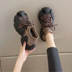 Knitcore Gummy Edgy Sneakers Khaki Shoes Shoptery
