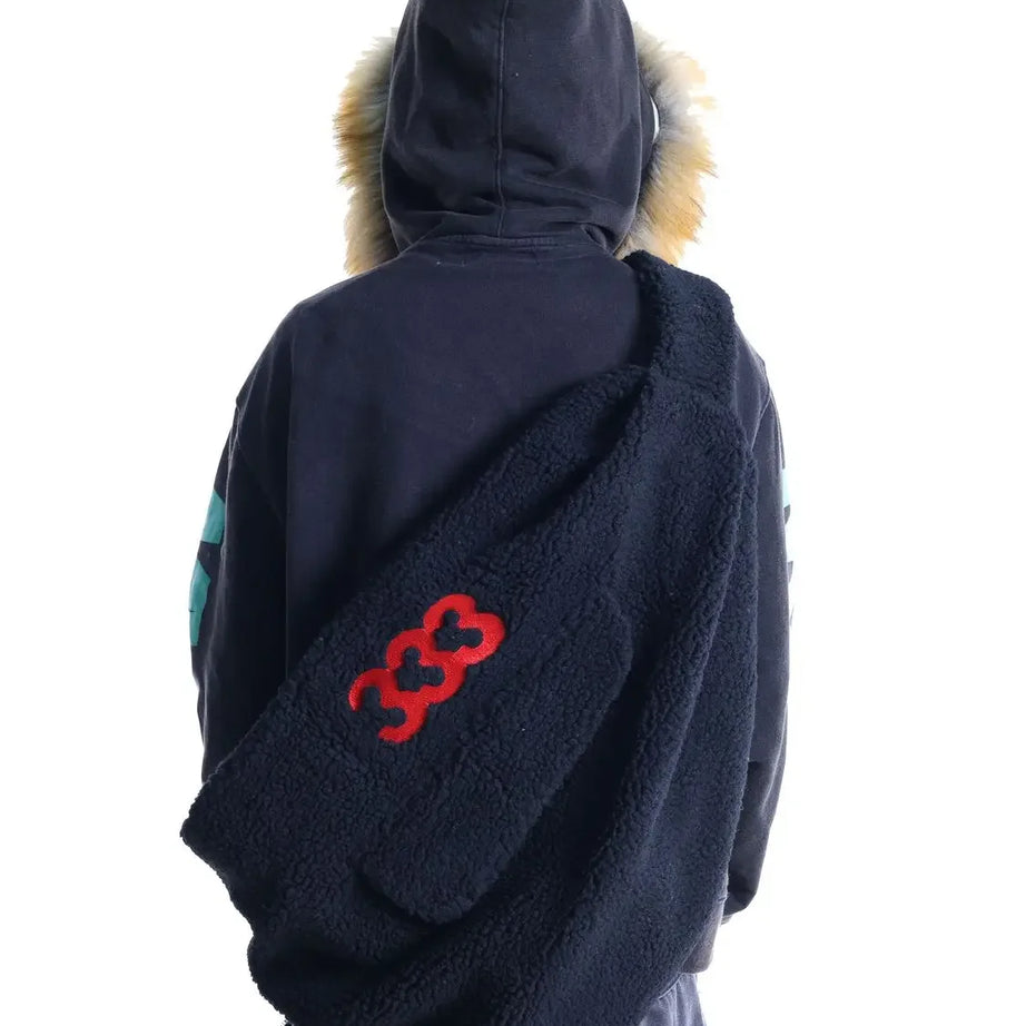 Fuzzy Dreamcore Edgy Slouch Bag black Shoptery