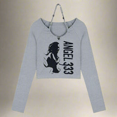 Alt Muse Long Sleeve Top GRAY Shoptery