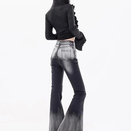 Shadow Fade Flare Y2k Jeans Shoptery