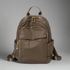 Emerald Luxe Zip Aesthetic Backpack Coffee Shoptery
