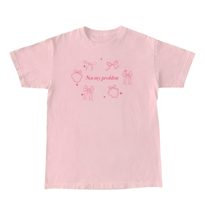 Coquette Mood Bow T-Shirt Pink Shoptery