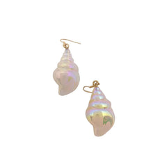 Mermaidcore Opal Glow Conch Earrings JE249 Shoptery