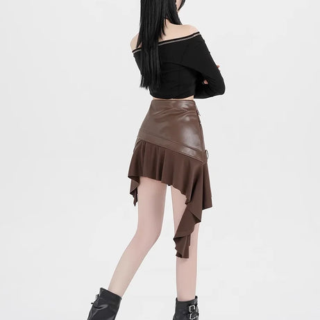 Dark Siren Y2k Zipper Skirt Shoptery