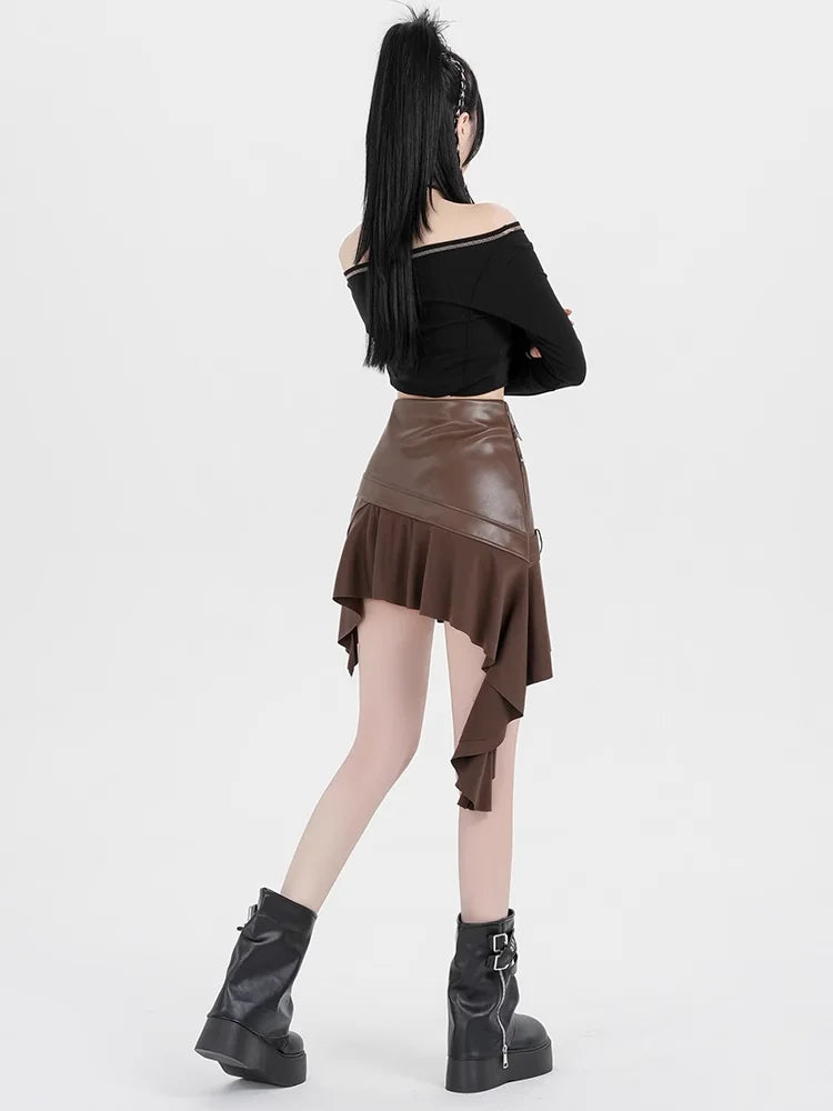 Dark Siren Y2k Zipper Skirt Shoptery