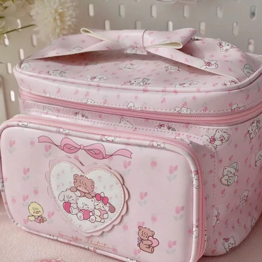 Pastel Cuddle Love Cute Cosmetic Bag Shoptery
