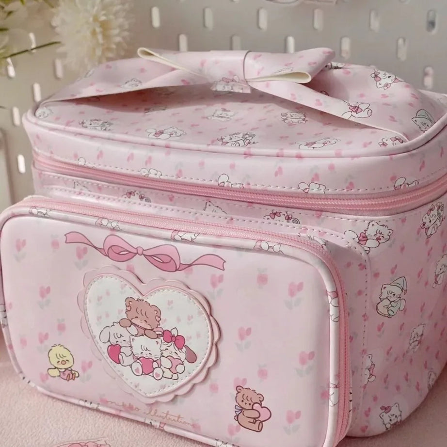 Pastel Cuddle Love Cute Cosmetic Bag Shoptery
