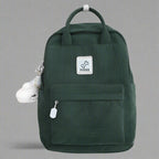 Backpack – Teddy Corduroy for Versatile Style green Shoptery