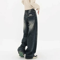 Midnight Fade Baggy Edgy Jeans DEEP BLUE Shoptery