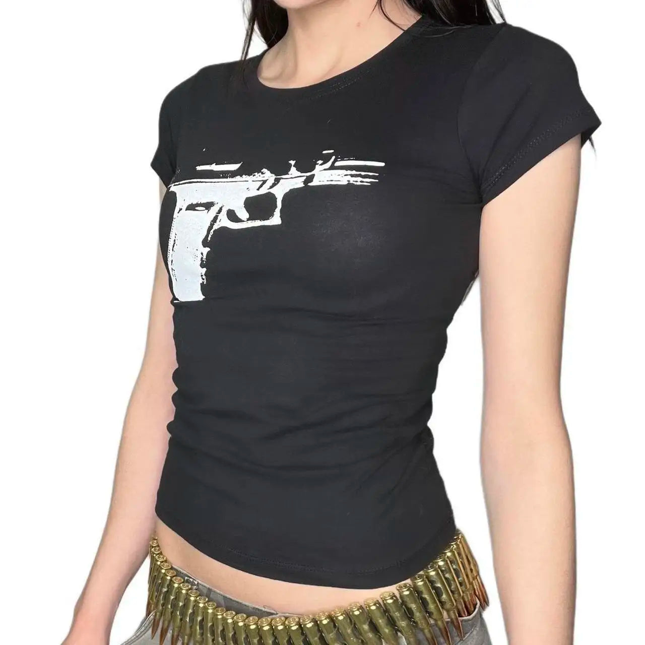 Armed Aesthetic Fitted T-Shirt Shoptery