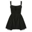 Coquette Lace Panel A-line White Dress black Shoptery