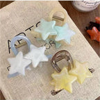 Decora Pearlescent Star Hair Claw Clip in Smoky Grey Shoptery