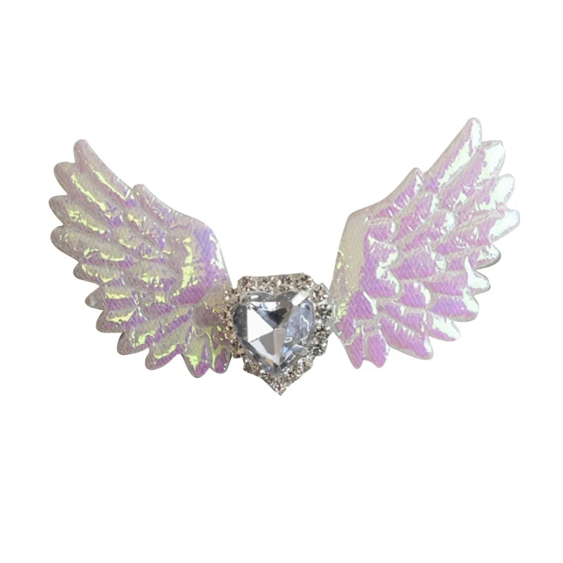 Decora Angel Wing Hair Clip with Cross Heart & Bow Accessories PK-7CM Shoptery