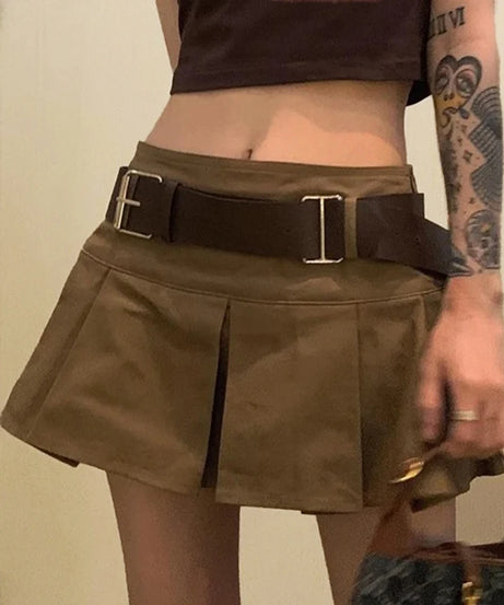 Utility Belted Mini Skirt