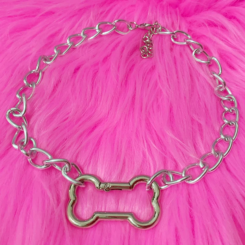 Alt Chain Pup Collar Necklace Shoptery