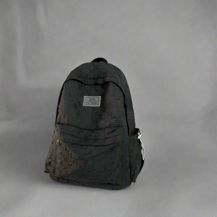 Mint Checkered Edgy Street Backpack Black lady travelbag 30X14X42cm Shoptery