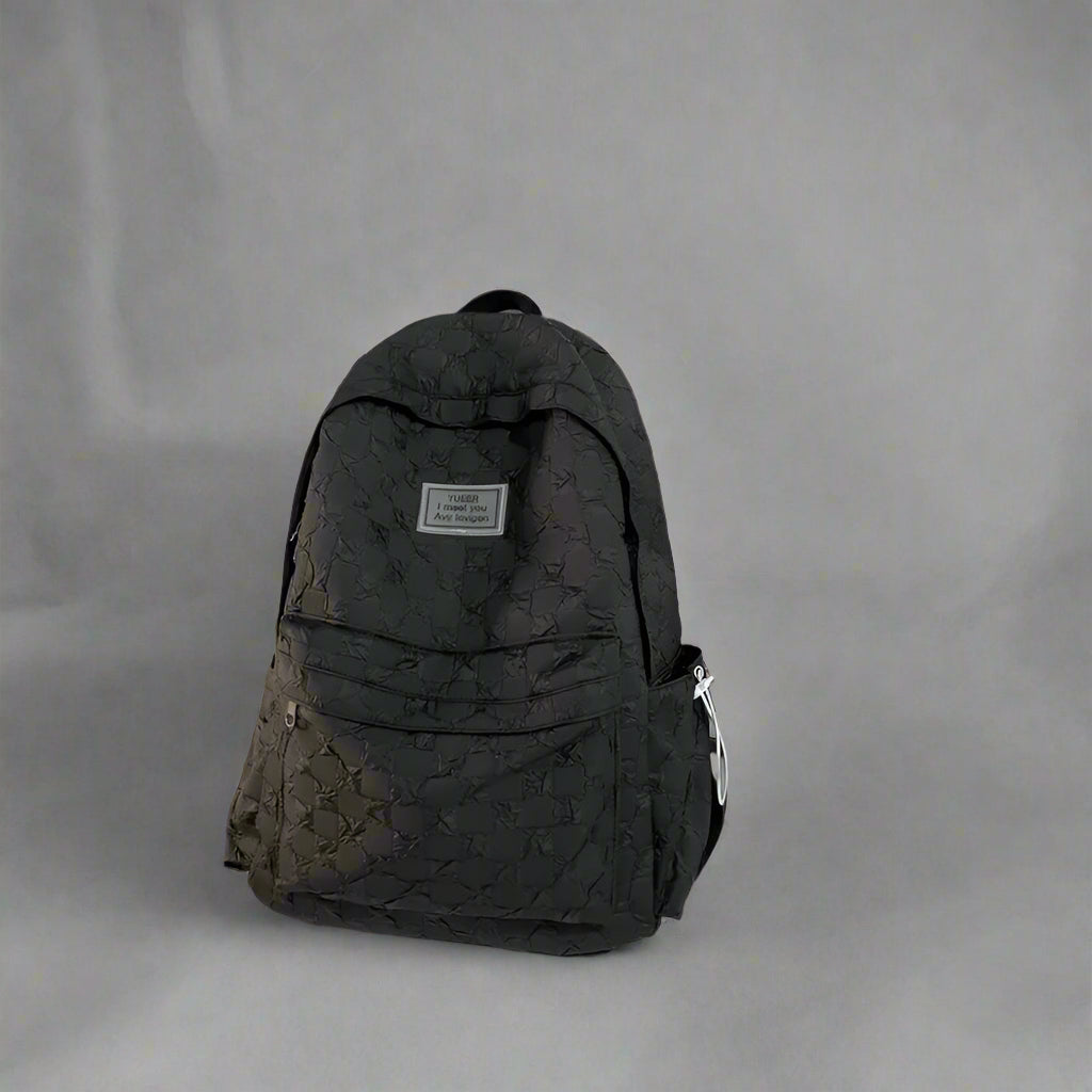 Mint Checkered Edgy Street Backpack Black lady travelbag 30X14X42cm Shoptery