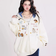 Puppy Love Zip-Up Hoodie Shoptery