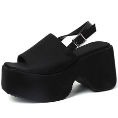 Wild Prowl Leopard Chunky Aesthetic Sandals Shoptery