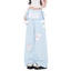 Fairy Kei Bunny Pom-Pom Lace Waist Wide-Leg Sweatpants Set Blue Shoptery