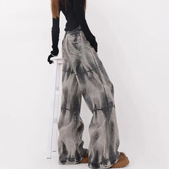 Smoke Fade Wide Edgy Jeans Shoptery