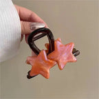 Decora Pearlescent Star Hair Claw Clip in Smoky Grey D Shoptery