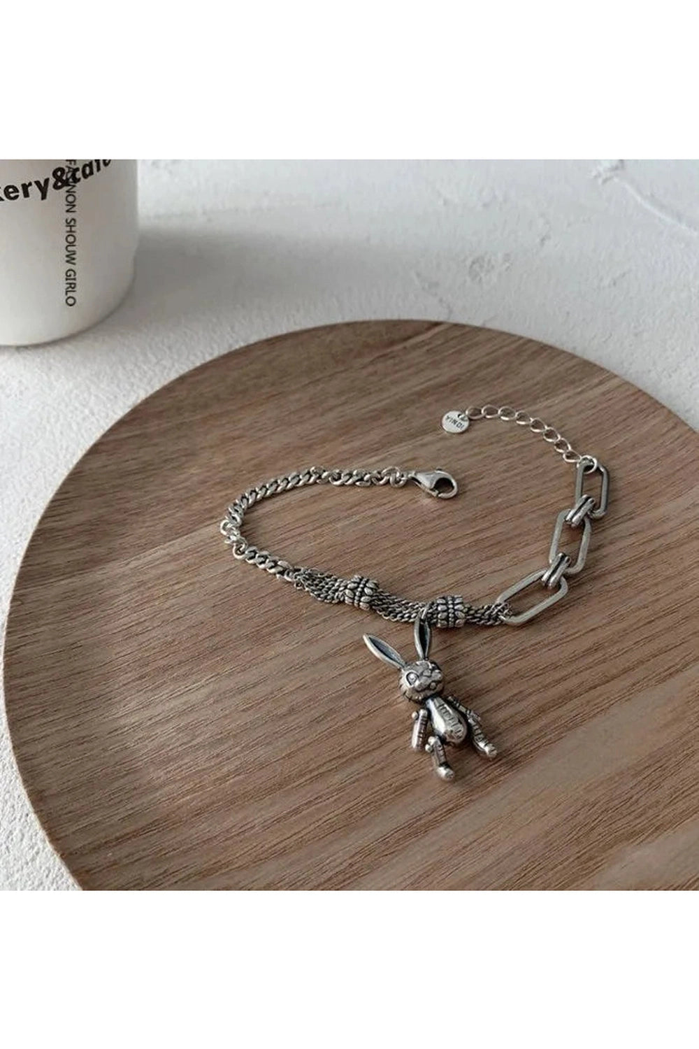 Edgy Robot Rabbit Charm Bracelet Shoptery