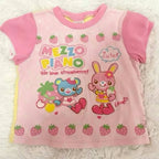 Decora Kawaii Strawberry Bunny Graphic Fitted Tee as photo Shoptery