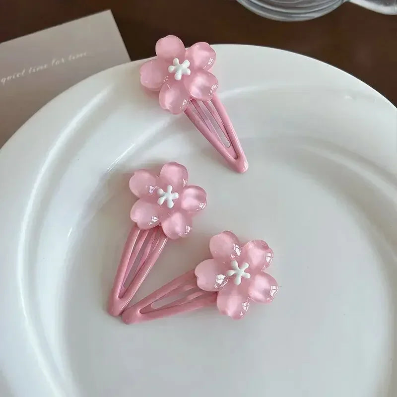 Decora Sakura Snap Clip Set Pink Cherry Blossom Hair Clips Shoptery