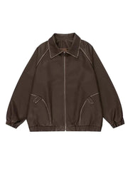Autumn Scholar Zip Retro Jacket Shoptery