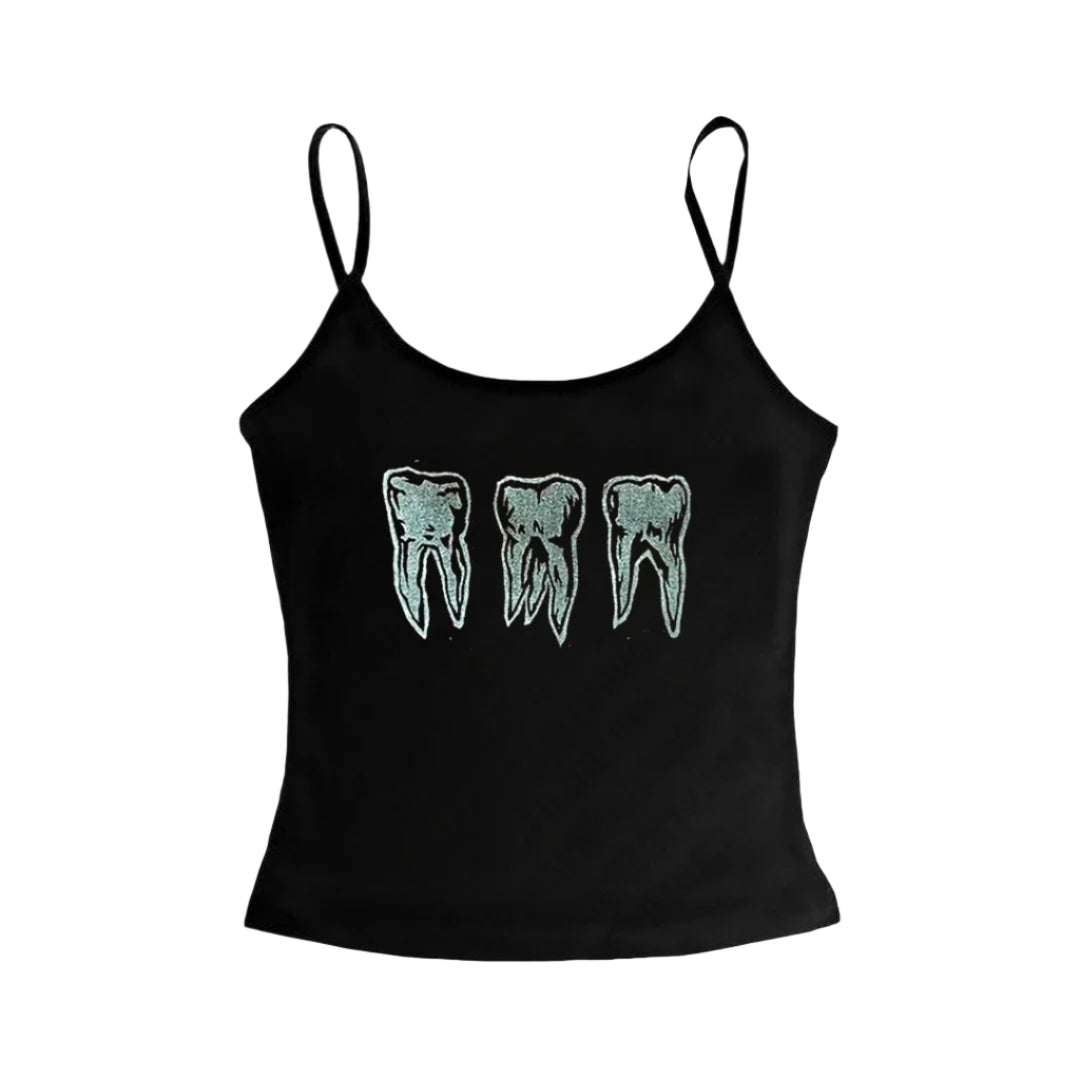 Tooth Ritual Alt Cami Top WHITE Shoptery