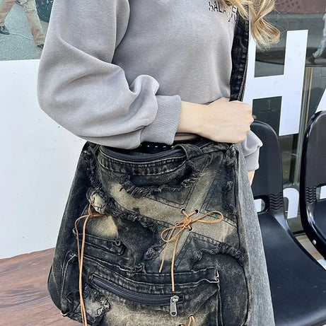 Stitch Slouch Y2k Bag Shoptery