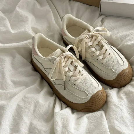 Dove Crest Retro Sneakers Beige Shoptery