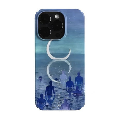 Ocean Moonlit Figures iPhone Case Shoptery