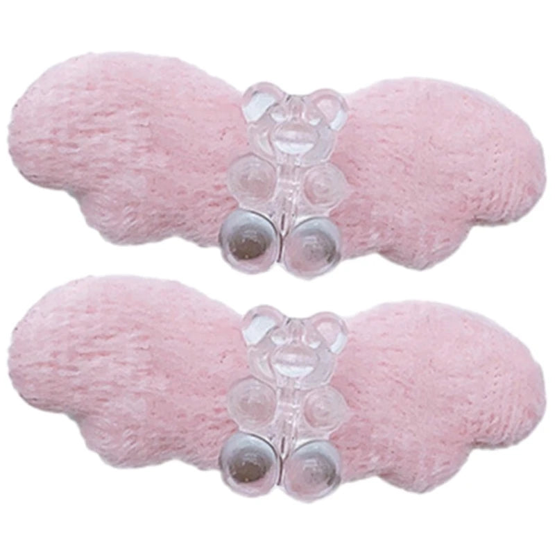 Decora Angel Wing Hair Clip with Cross Heart & Bow Accessories 2PCS-5.5CM Shoptery