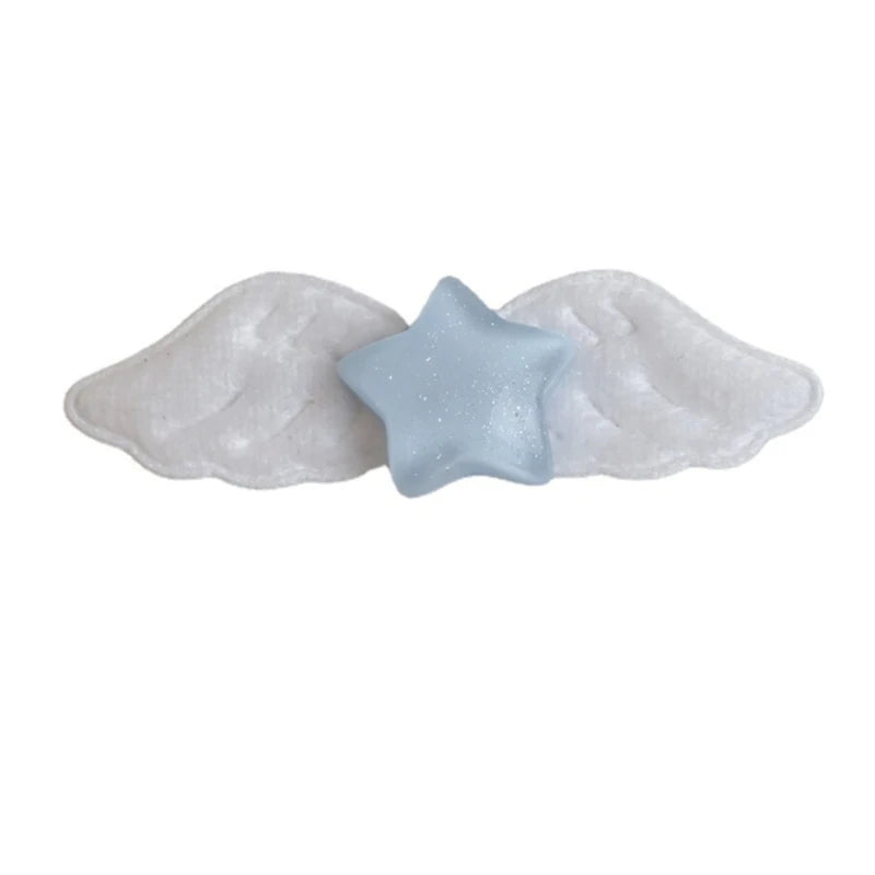 Decora Angel Wing Hair Clip with Cross Heart & Bow Accessories BL-6.8CM Shoptery