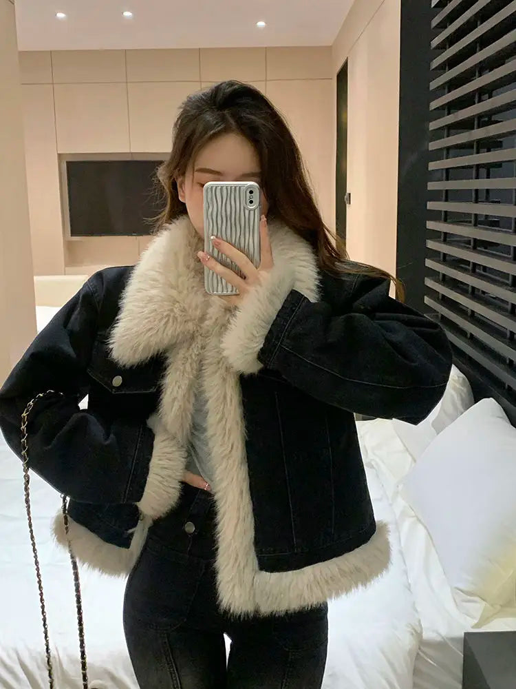 Frost Edgy Cropped Y2k Jacket Shoptery