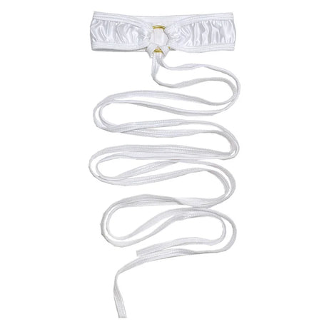 Silver Orbit Strappy Edgy Leg Ring 1pcs white Shoptery