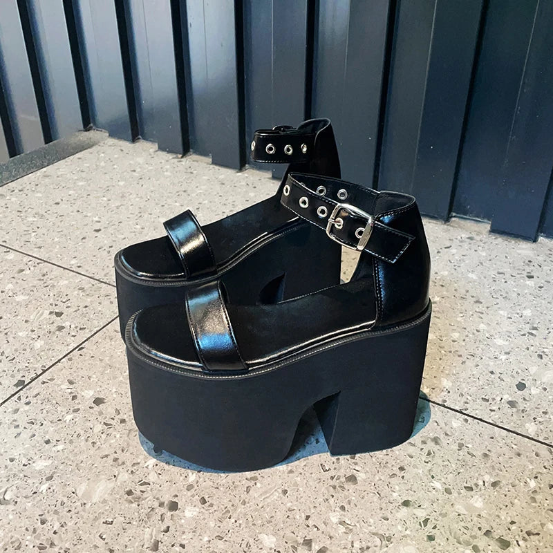 Alt Darkwave Mega Platform Sandals Shoptery