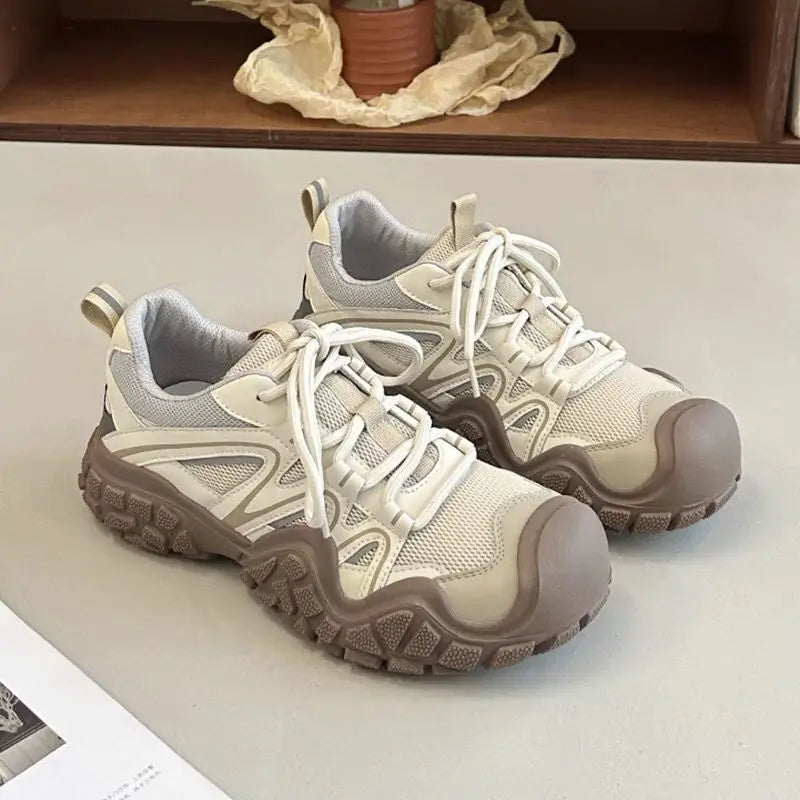 Candy Trek Urban Edgy Sneakers Brown Shoes Shoptery