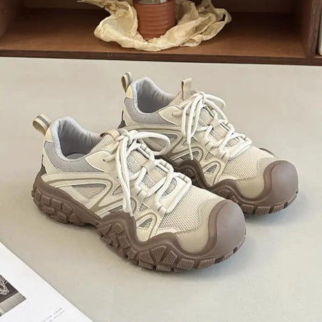 Candy Trek Urban Edgy Sneakers Brown Shoes Shoptery