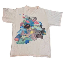 Mermaidcore Deep Sea Spectrum T-Shirt WHITE Shoptery