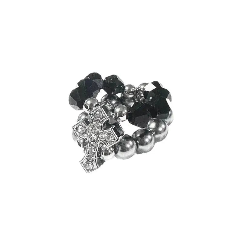 Grunge Faith Beaded Ring Shoptery